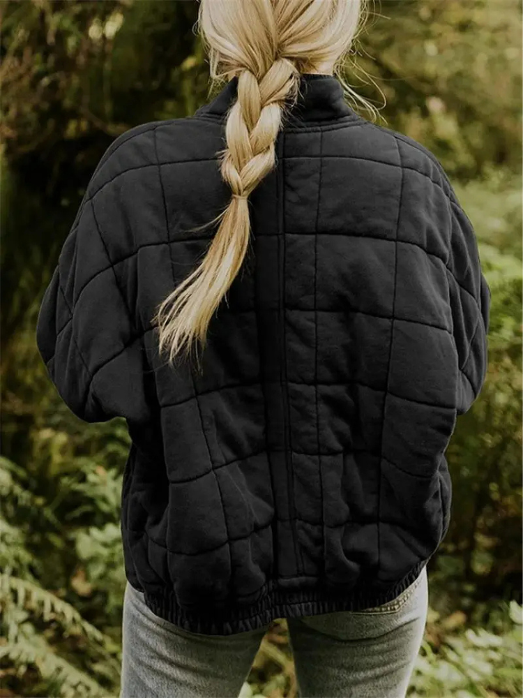 Damen Winterjacke mit Taschen und Stehkragen
