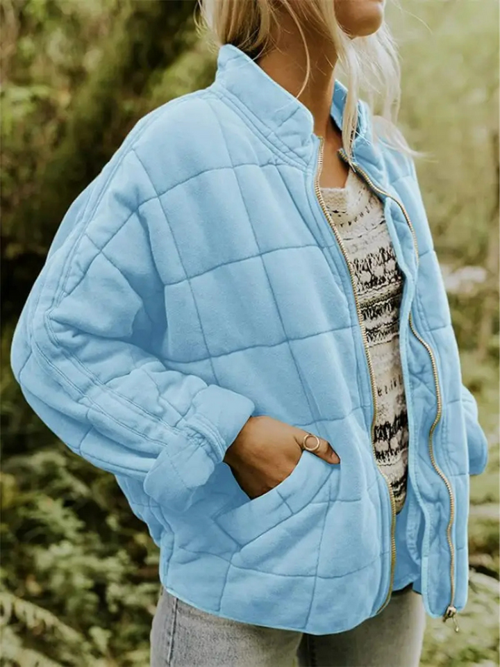 Damen Winterjacke mit Taschen und Stehkragen