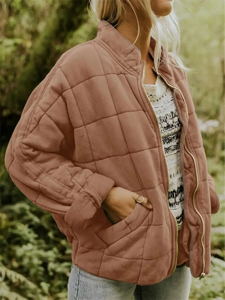 Damen Winterjacke mit Taschen und Stehkragen