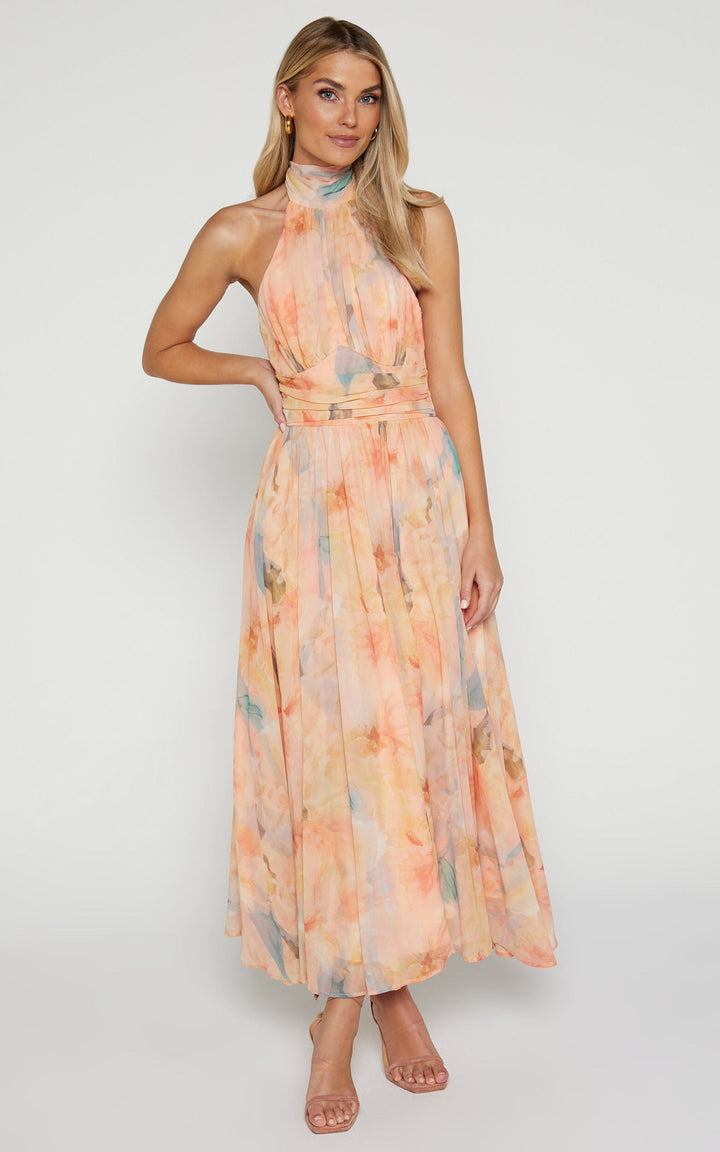 Antonella | Elegantes Halterneck-Maxikleid für Damen mit Neckholder-Ausschnitt