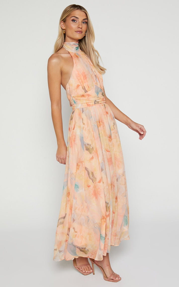 Antonella | Elegantes Halterneck-Maxikleid für Damen mit Neckholder-Ausschnitt