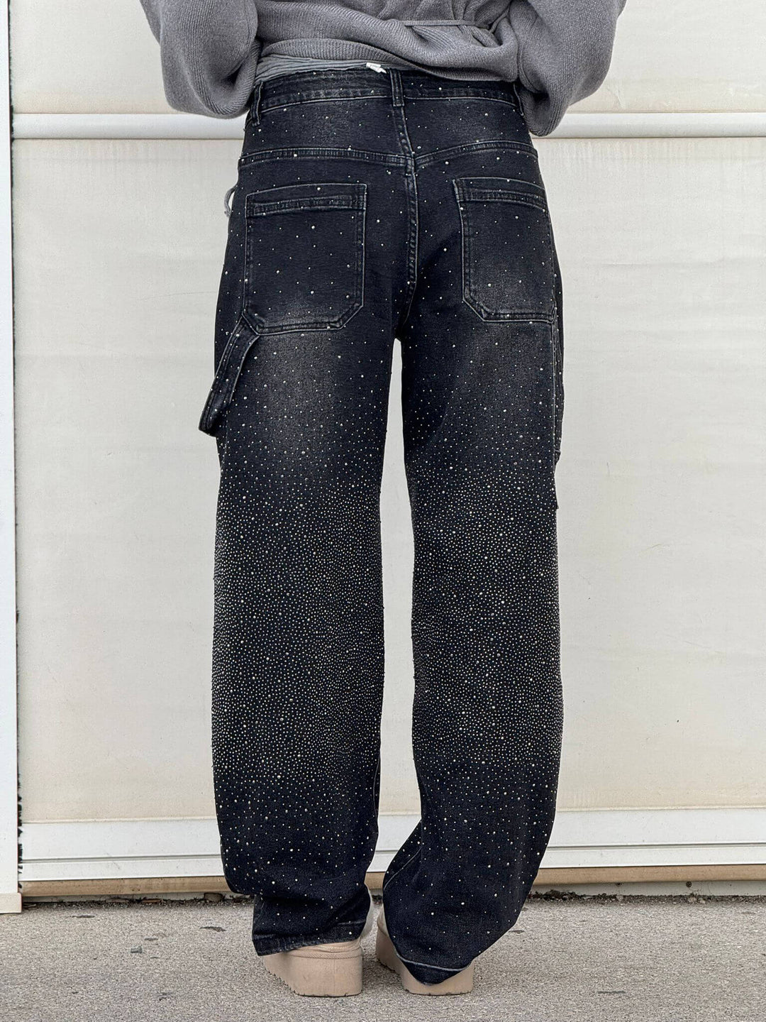 Violette | Hose für Damen mit hoher Taille und weiten Beinen und Knopftaschen
