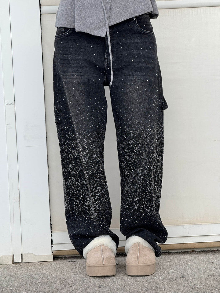 Violette | Hose für Damen mit hoher Taille und weiten Beinen und Knopftaschen