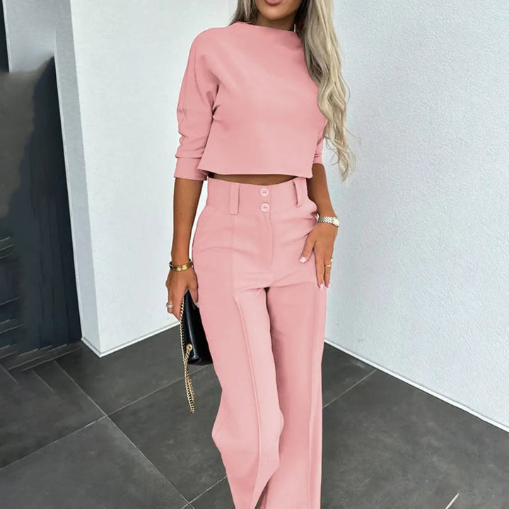 Chloe | Elegantes Zweiteiliges Set für Damen mit Rundhalsausschnitt