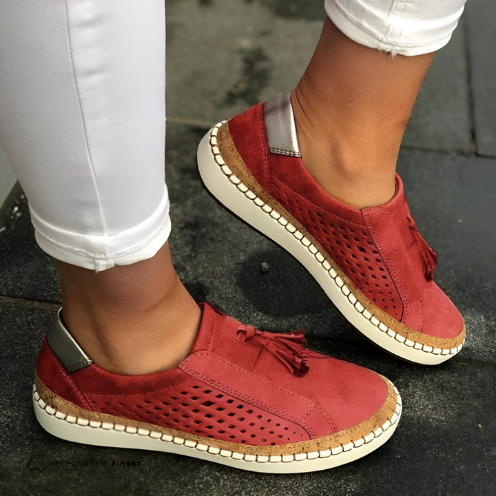 Kelsey | Orthopädische Sommer-Slipper für Damen mit flachem Absatz