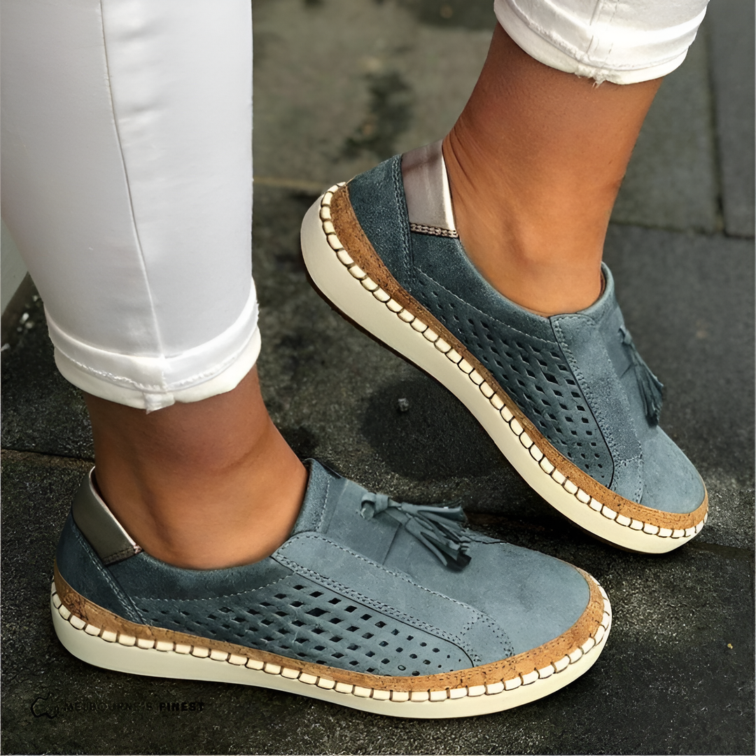 Kelsey | Orthopädische Sommer-Slipper für Damen mit flachem Absatz