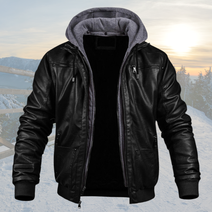 Dave | Exklusive Winterjacke für Herren mit Kapuze und langen Ärmeln