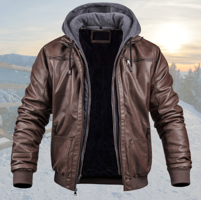 Dave | Exklusive Winterjacke für Herren mit Kapuze und langen Ärmeln