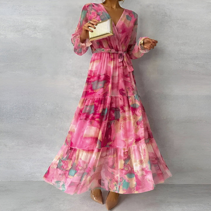 Kaelis | Elegantes Sommer-Maxi-Kleid für Damen mit schicken Falten
