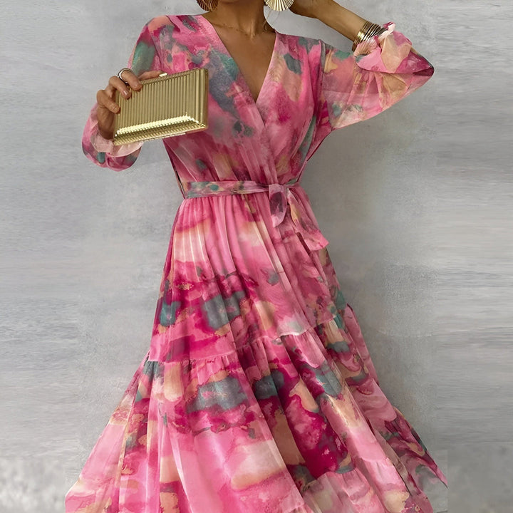 Kaelis | Elegantes Sommer-Maxi-Kleid für Damen mit schicken Falten