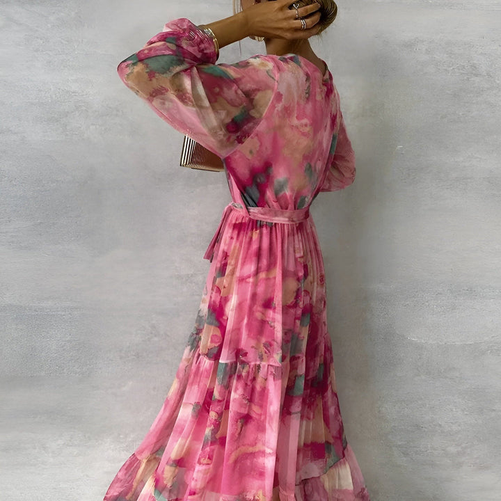 Kaelis | Elegantes Sommer-Maxi-Kleid für Damen mit schicken Falten