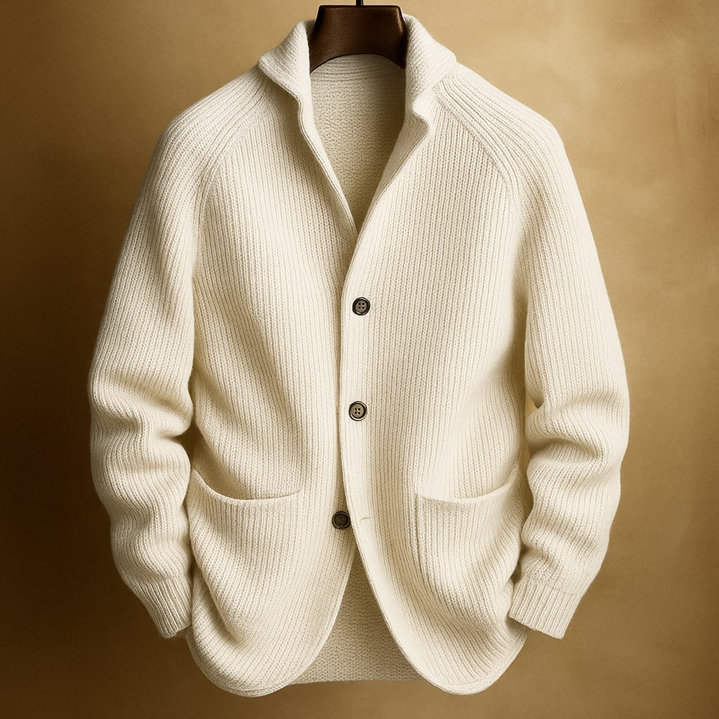 SILVORO | Herren Cordjacke mit V-Ausschnitt und langen Ärmeln