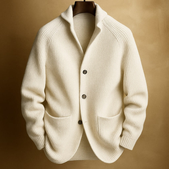 SILVORO | Herren Cordjacke mit V-Ausschnitt und langen Ärmeln