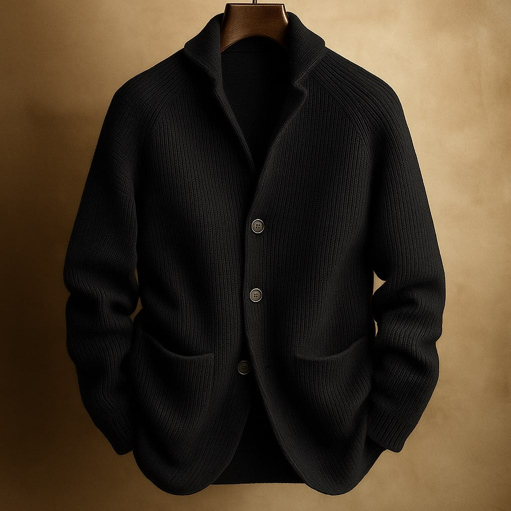 SILVORO | Herren Cordjacke mit V-Ausschnitt und langen Ärmeln