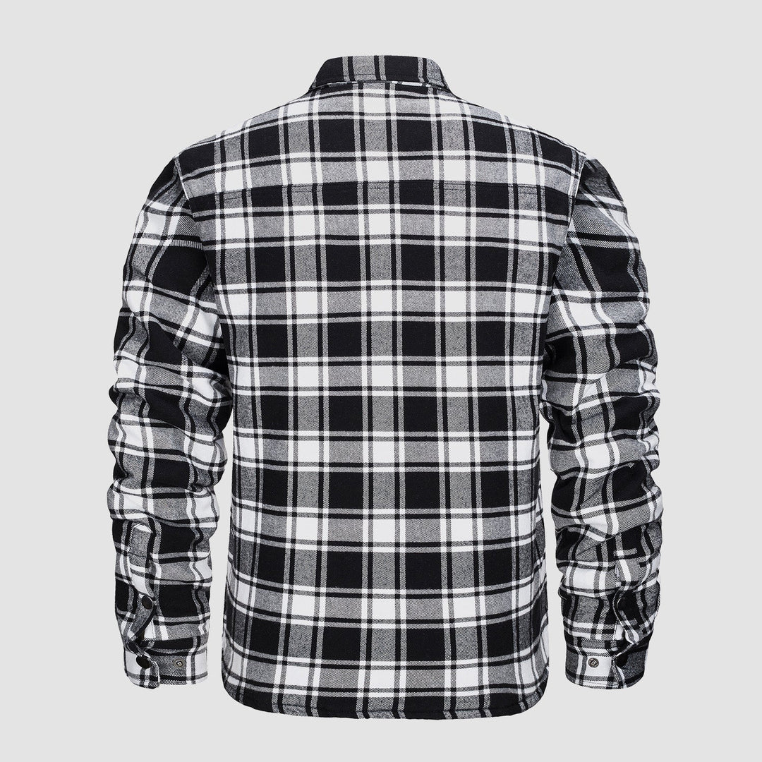Alessio | Einreihige Winterjacke für Herren mit langen Ärmeln und Streifen