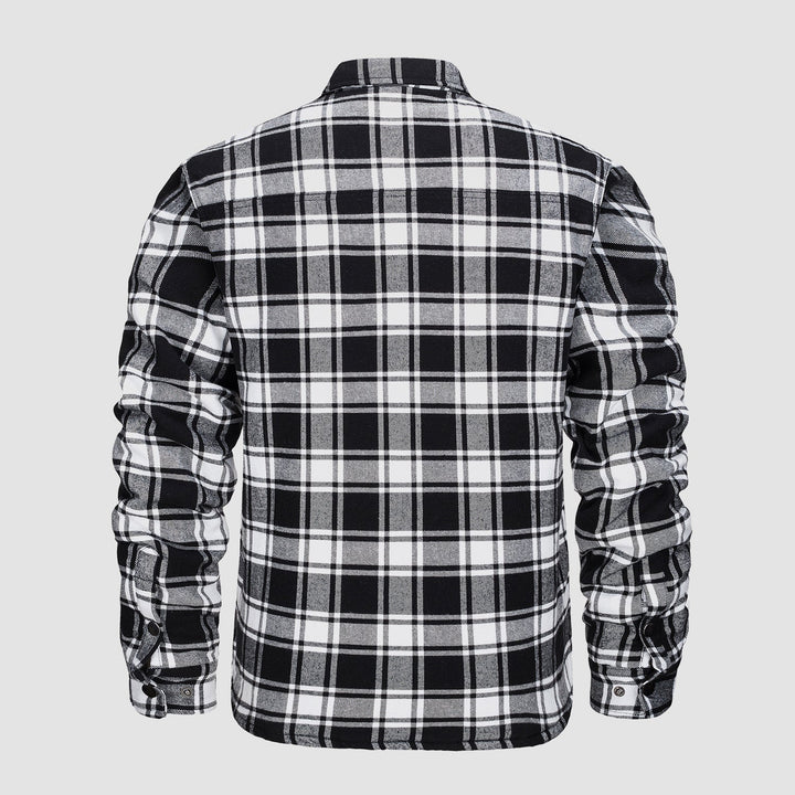 Alessio | Einreihige Winterjacke für Herren mit langen Ärmeln und Streifen
