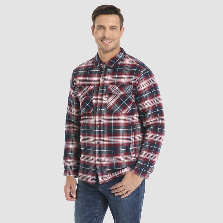 Alessio | Einreihige Winterjacke für Herren mit langen Ärmeln und Streifen
