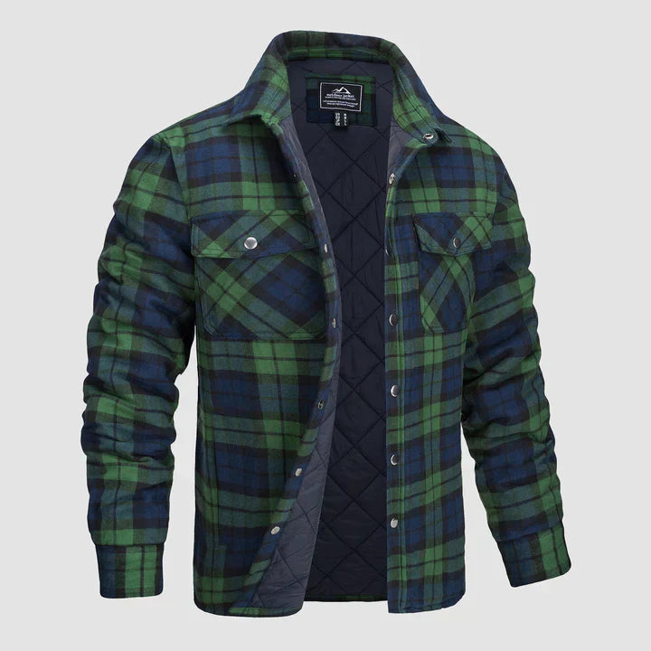 Alessio | Einreihige Winterjacke für Herren mit langen Ärmeln und Streifen