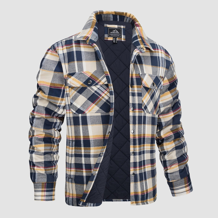 Alessio | Einreihige Winterjacke für Herren mit langen Ärmeln und Streifen