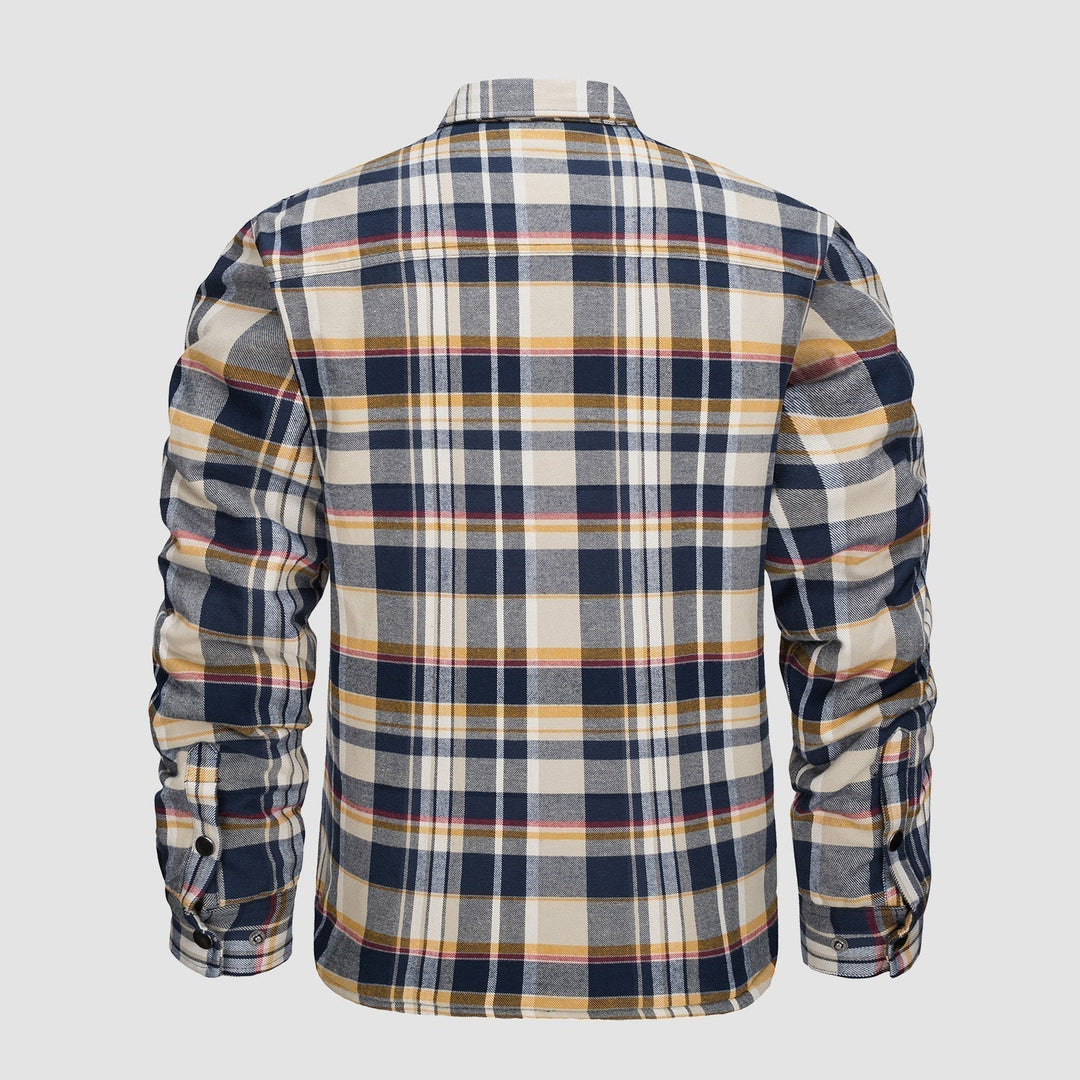 Alessio | Einreihige Winterjacke für Herren mit langen Ärmeln und Streifen