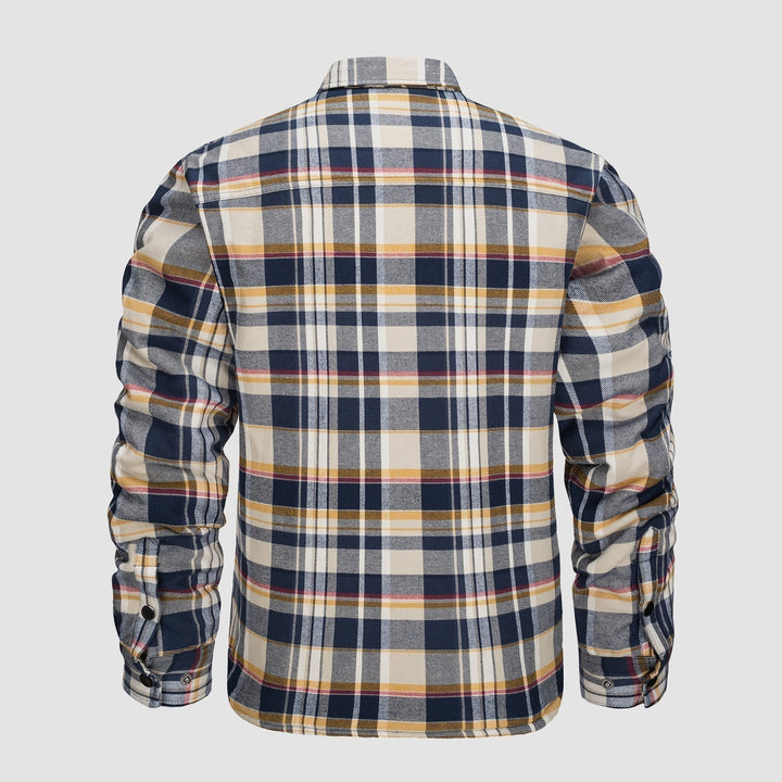 Alessio | Einreihige Winterjacke für Herren mit langen Ärmeln und Streifen