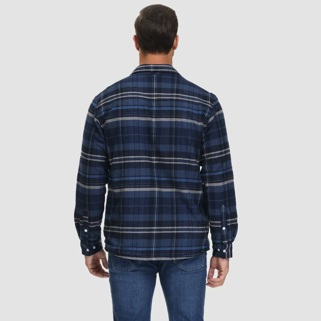 Matteo | Fusion Jacke für Herren mit Karomuster und langen Ärmeln