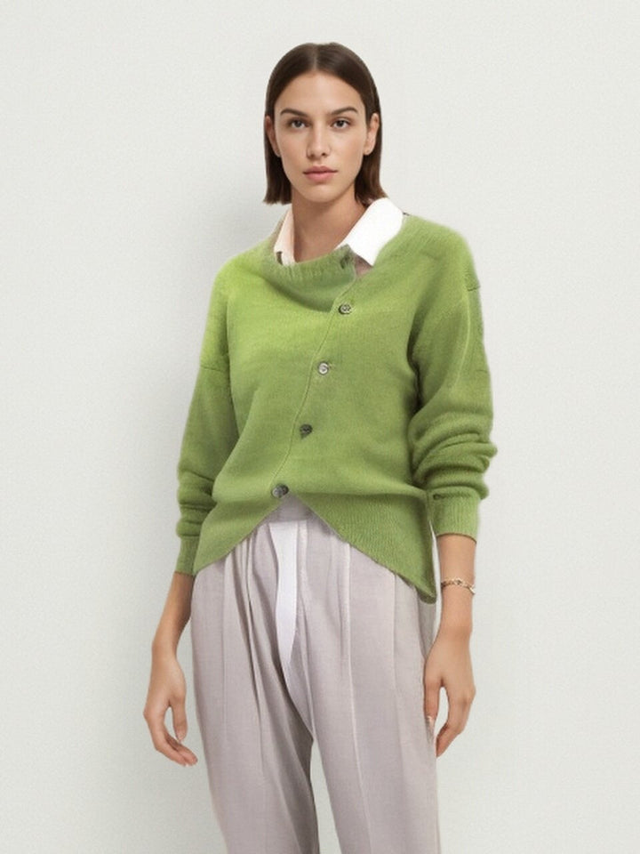 Marley | Bequeme Strickjacke für Damen mit Rundhalsausschnitt und langen Ärmeln