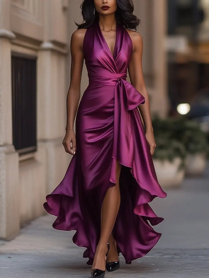 Nocturna | Klassisches Eleganzkleid für Damen mit Neckholder-Ausschnitt