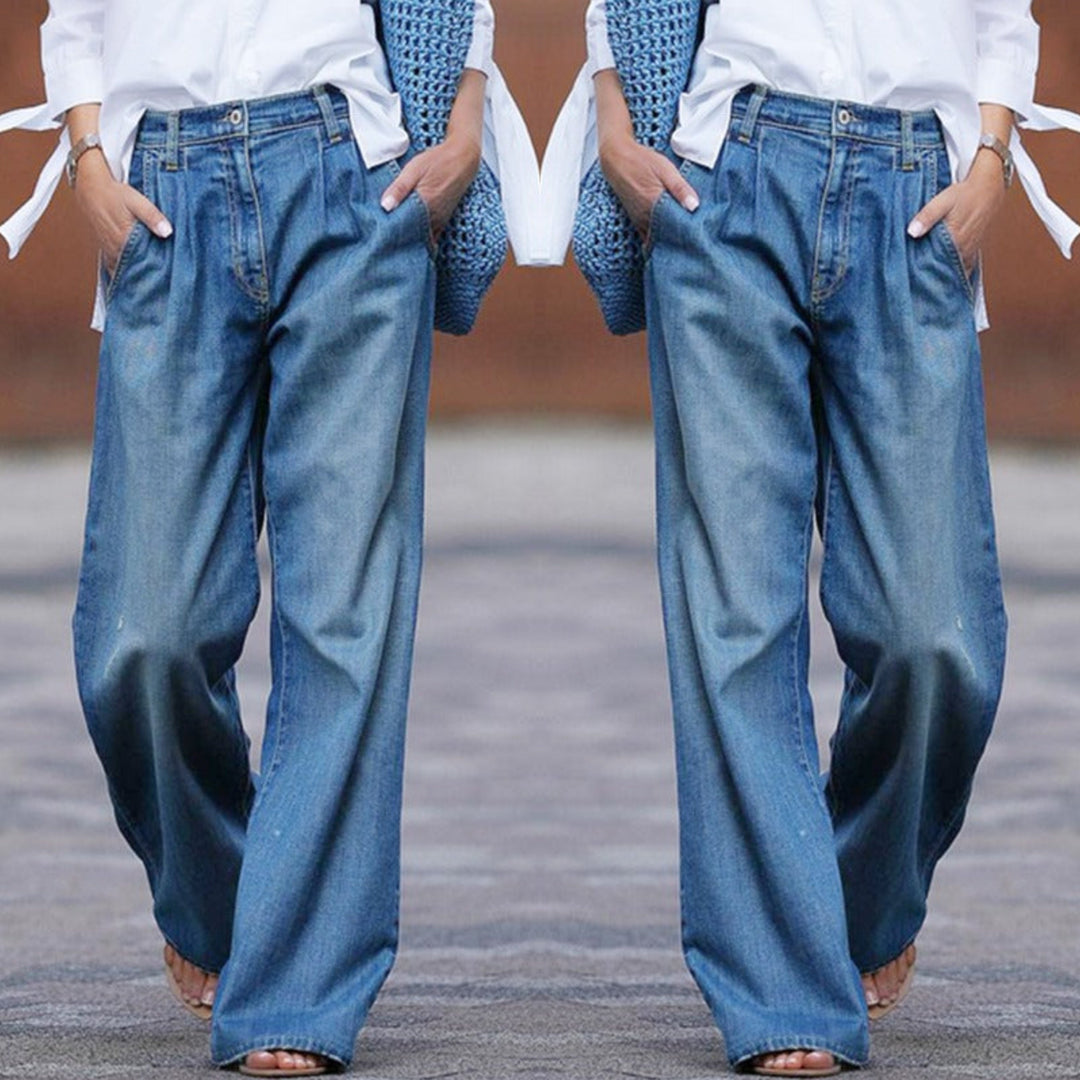 Braelyn | Vintage Weite Jeans für Damen mit hohem Bund