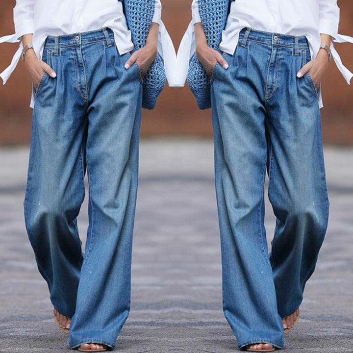 Braelyn | Vintage Weite Jeans für Damen mit hohem Bund