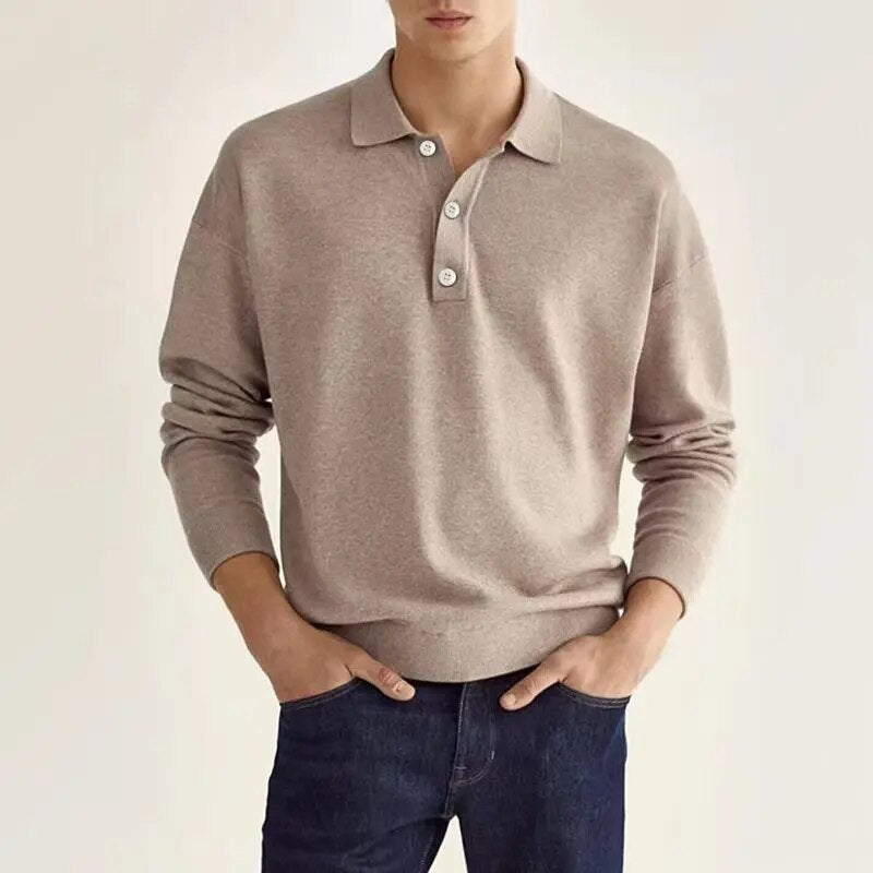 James | Elegantes Herren-Poloshirt mit Langen Ärmeln