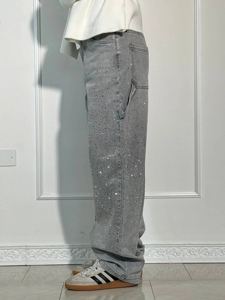Violette | Hose für Damen mit hoher Taille und weiten Beinen und Knopftaschen