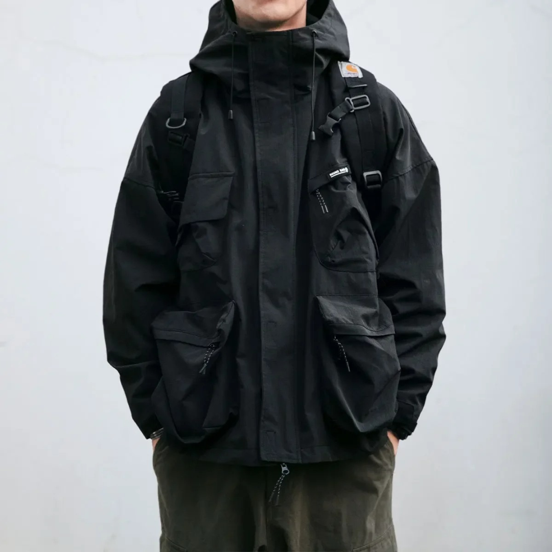 Hans | Technische Jacke mit Kapuze und langen Ärmeln
