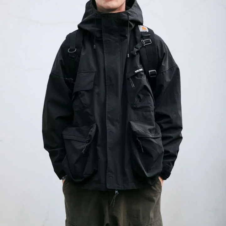 Hans | Technische Jacke mit Kapuze und langen Ärmeln
