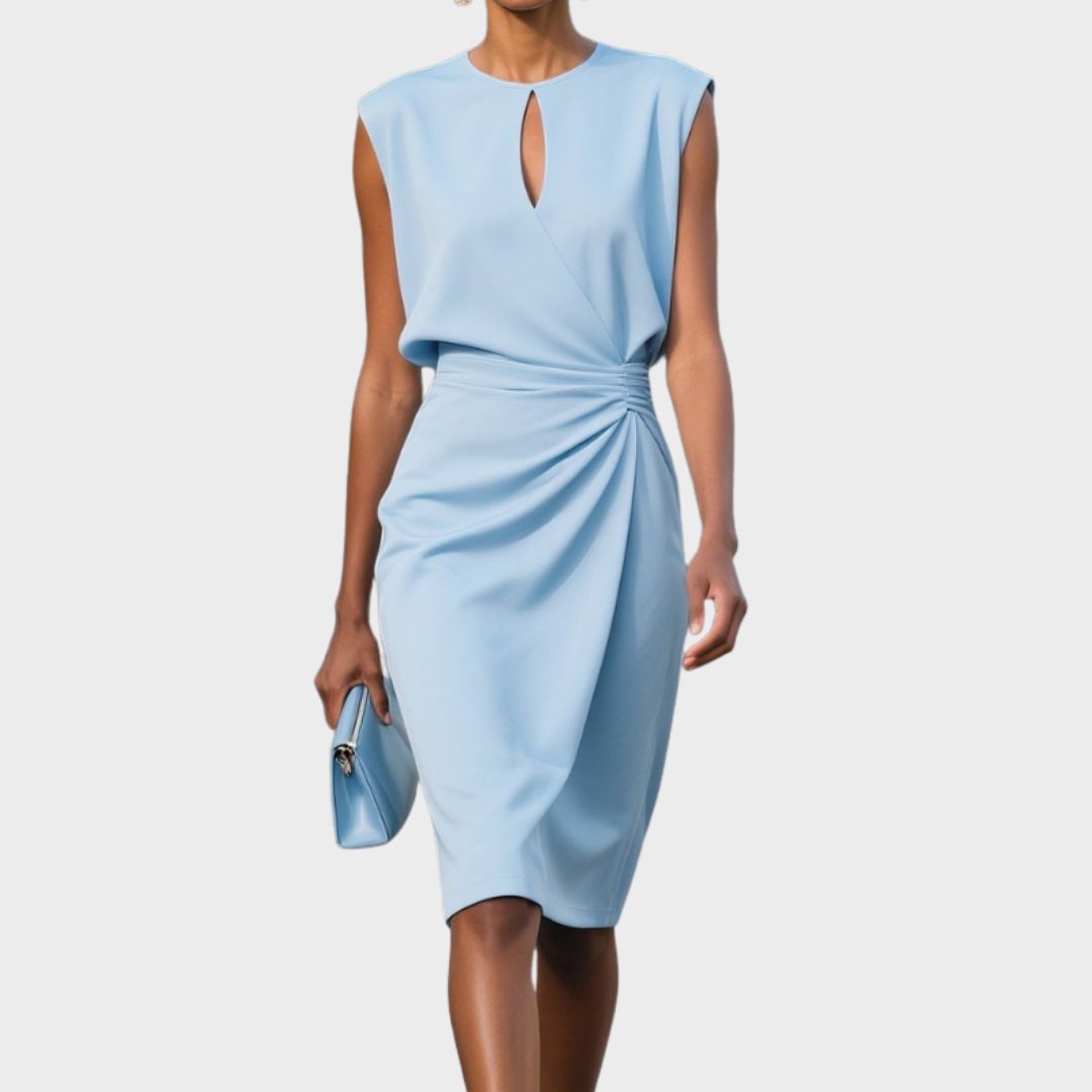Erna | Elegantes Kleid für Damen mit Rundhalsausschnitt