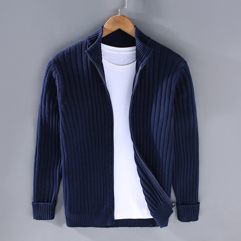 Jay | Stijlvolle Herensweater met Rits Weste für Herren mit Streifen