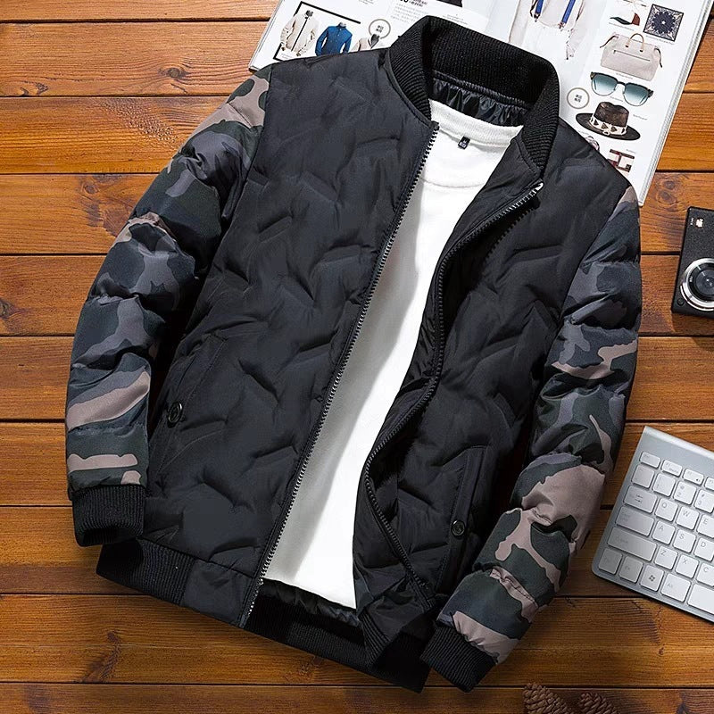 Herren Bomberjacke mit langen Ärmeln und Taschen