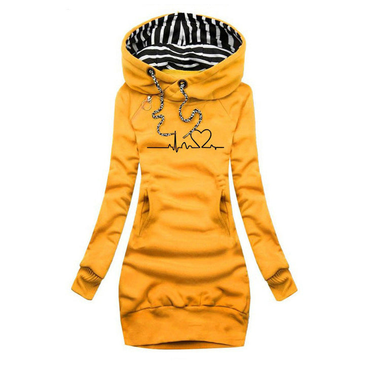Cristina | Minikleid-Pullover für Damen mit Herzschlag-Print
