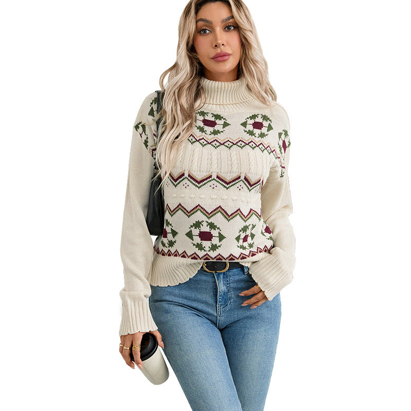 Damen Rollkragenpullover mit langen Ärmeln