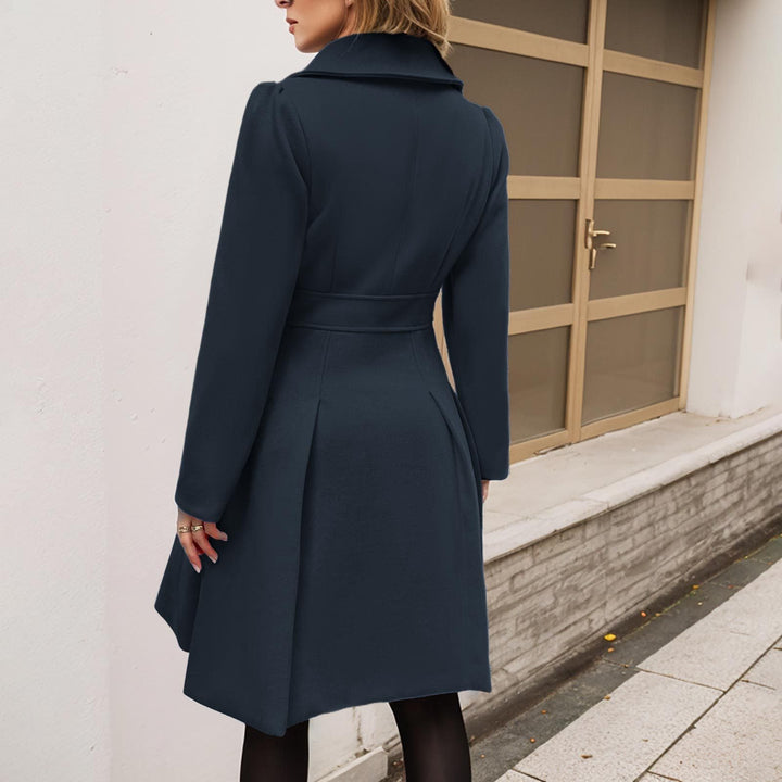 Damen Langarm-Longline-Mantel mit Taschen