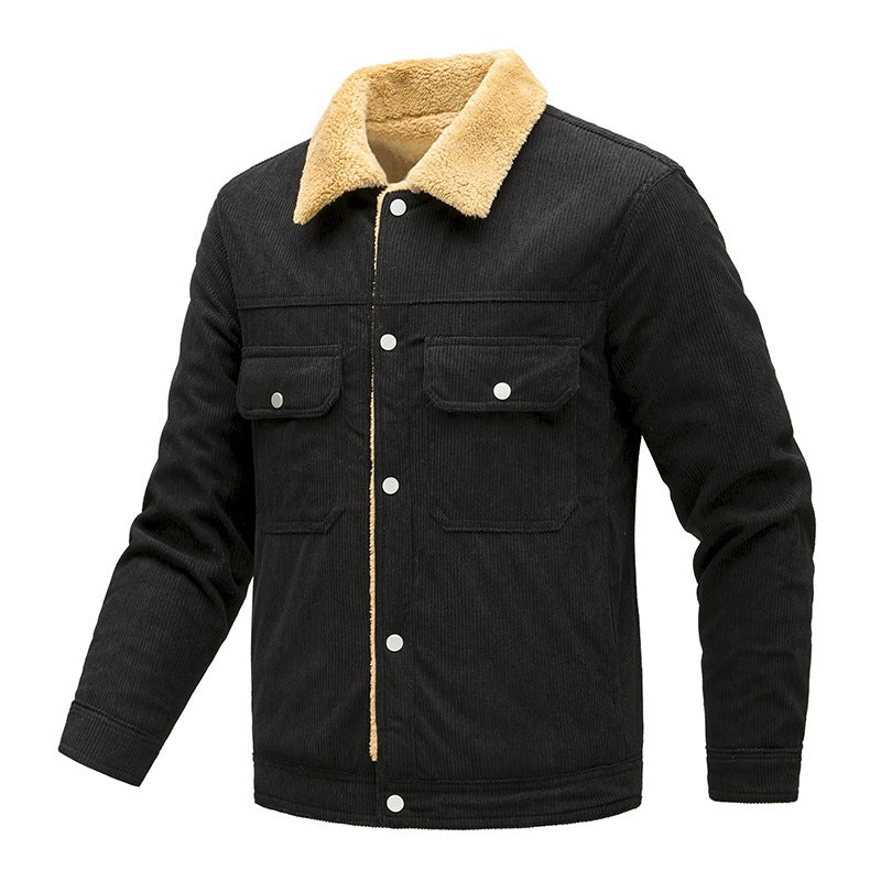Herren Jacke Langarm mit Taschen und Knöpfen