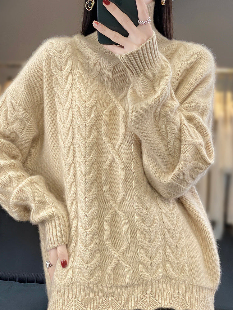 Damen Pullover mit Rundhalsausschnitt, Oversized