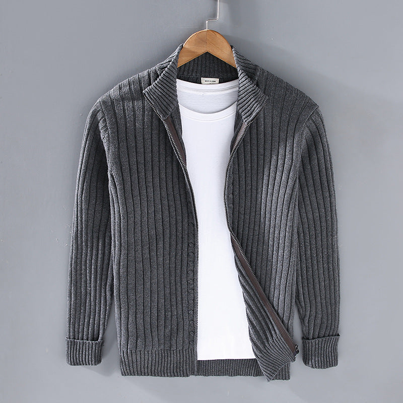 Jay | Stijlvolle Herensweater met Rits Weste für Herren mit Streifen