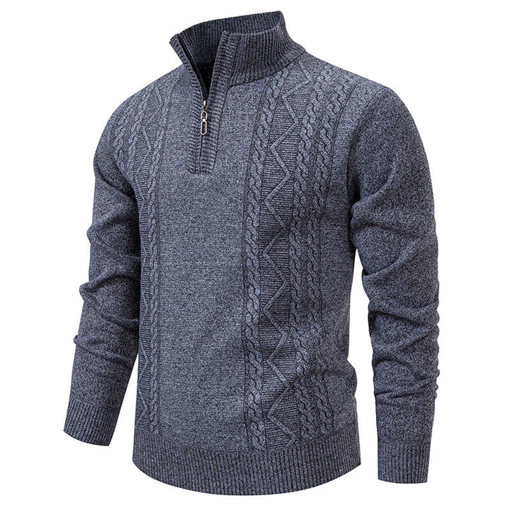 Herren Langarm Zip-Pullover