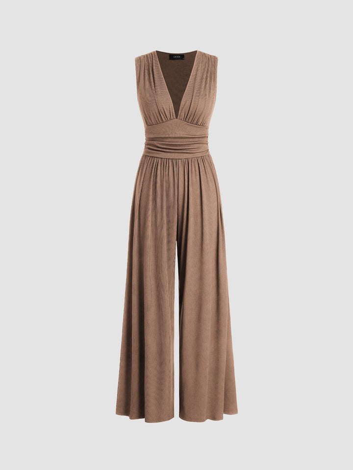 CHARITY | Stilvoller ärmelloser Jumpsuit für Damen mit weitem Bein