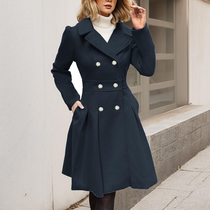 Damen Langarm-Longline-Mantel mit Taschen