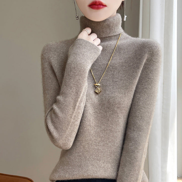 Damen Rollkragenpullover Slim Fit