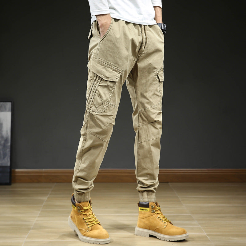 Herren Hosen mit Taschen und Kordelzug, Cargo