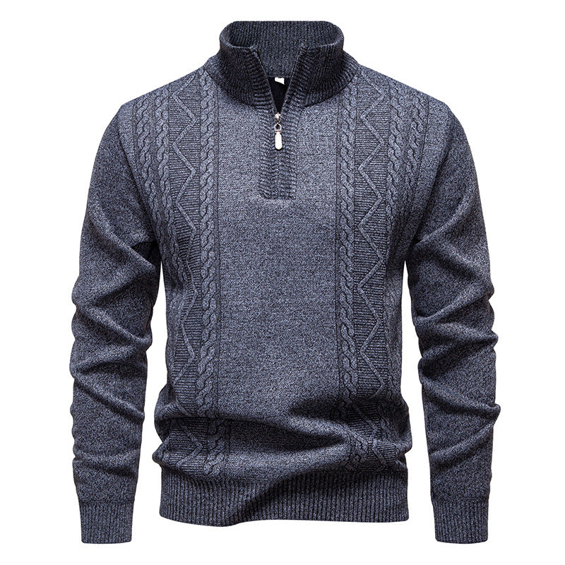 Herren Langarm Zip-Pullover