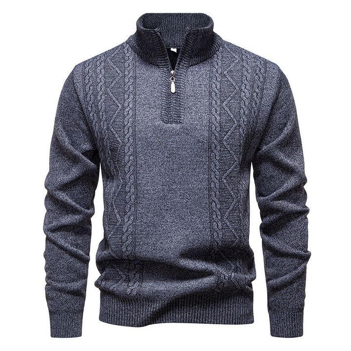 Herren Langarm Zip-Pullover
